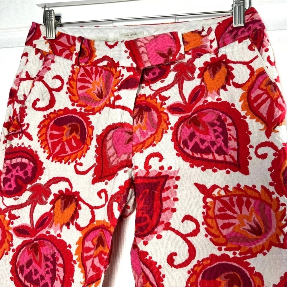 Kate Spade New York Marti Pants Palm Springs Coral Paisley Cropped Pants4